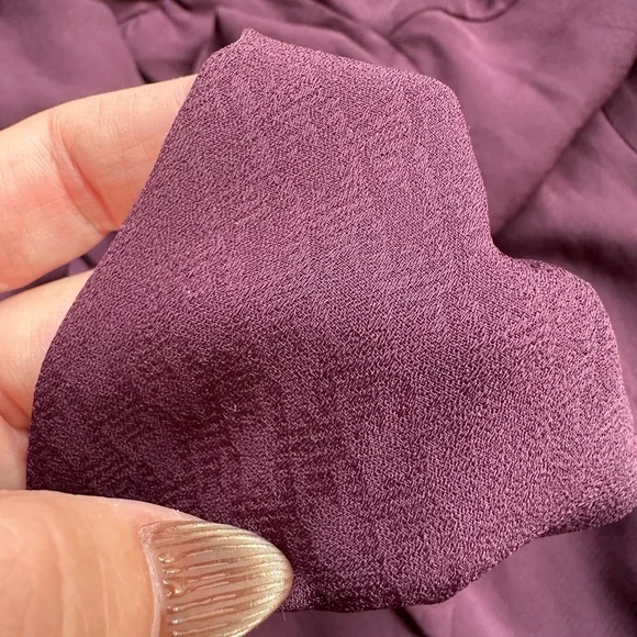Ann Taylor Deep Purple Scooped Square Neck Tie Long Sleeve Dress Women’s Small - Picture 6 of 6